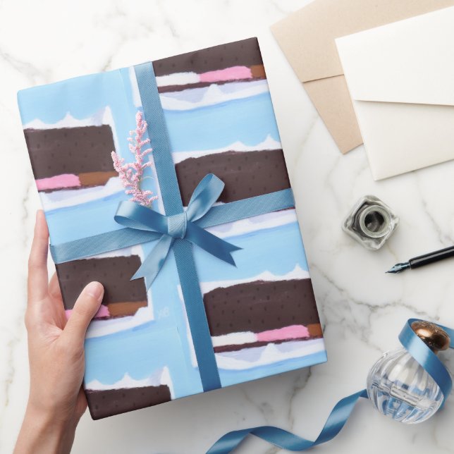 Papel De Presente Ice Cream Bar (Presentear)
