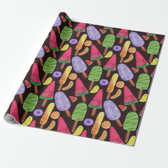 Papel De Presente Ice cream pattern | Lollies pattern | lollipop 4 (Desenrolado)