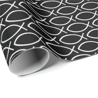 Papel De Presente Ichthys Christian Symbol Pattern