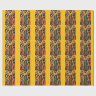 Papel De Presente Ícone Batismo do Cristo de Jesus Bizantino