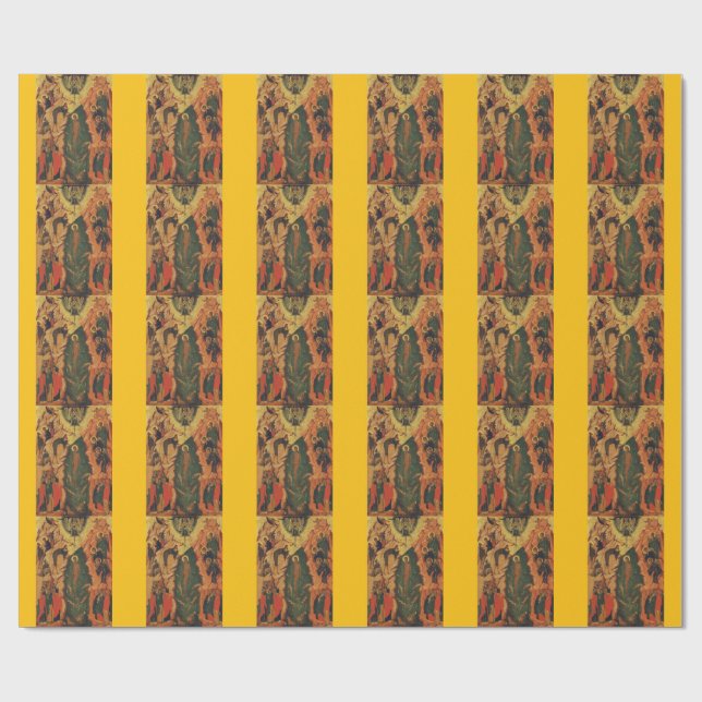 Papel De Presente Ícone Batismo do Cristo de Jesus Bizantino (Aberto)