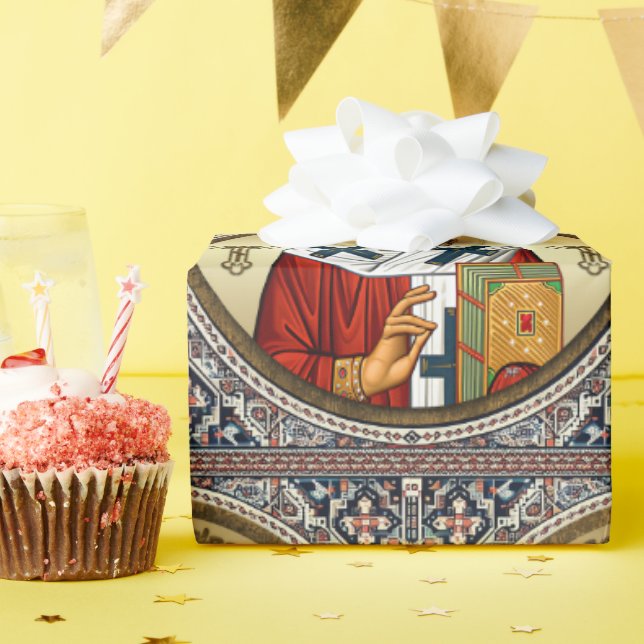 Papel De Presente Ícone ortodoxo do santo Nicholas (Festa de aniversário)