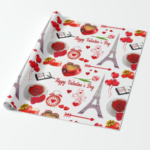 Papel De Presente Ícone Souvenir Romântico do Dia dos Namorados Mona