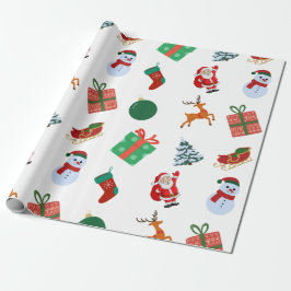 Papel De Presente Ícones de Natal