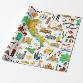 Papel De Presente Ícones Itália Design