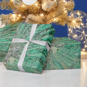 Papel De Presente Icy Aqua Art Glass Wintery Christmas Elegance