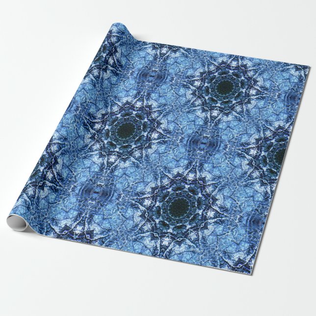 Papel De Presente Icy Snowflakes.. (Desenrolado)