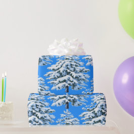 Papel De Presente Icy Tree Dreams Snowy Forest