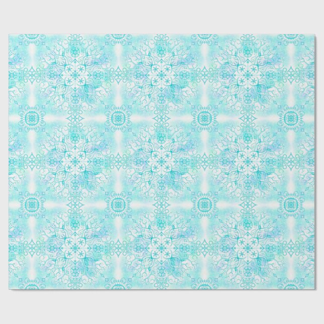 Papel De Presente Icy Trees Winter Wraping Paper (Aberto)