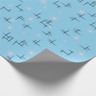 Papel De Presente Idade Atômica Retroativa do Azul-Bebê