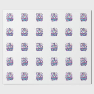 Papel De Presente Ideia de Presente Unicórnio Drop de Bass Typografi