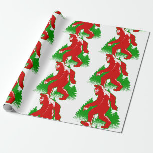 Papel De Presente ieti patudo de natal feio