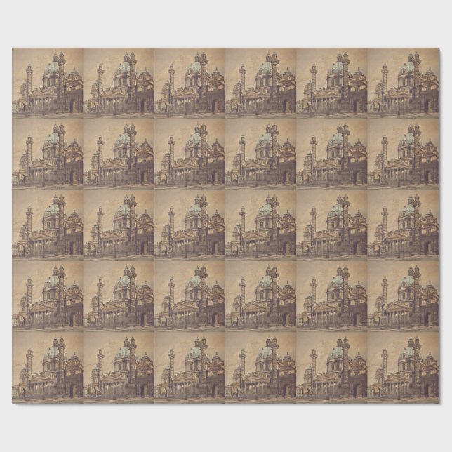 Papel De Presente Igreja Karlskirche em Viena, Áustria (Aberto)