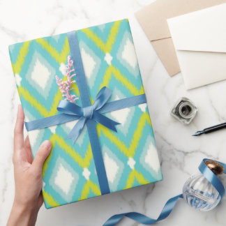 Papel De Presente Ikat Chevron Tribal