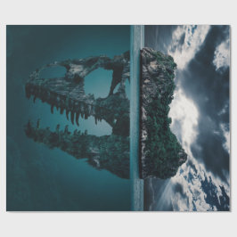 Papel De Presente Ilha de Arte abstrato Fantasy