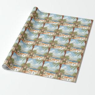 Papel De Presente Ilhas Baleares Viagem Francesa Vintage