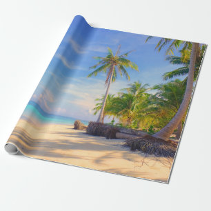 Papel De Presente Ilhas Tropicais Filipinas, Pram Palm Paradise