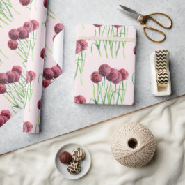 Papel De Presente Illustração de Aquarela de Alos Rosa Púrpura