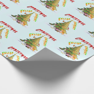 Papel De Presente Iluminação de Natal