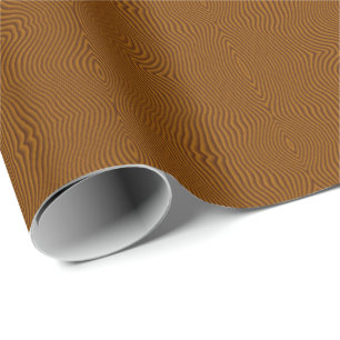Papel De Presente Ilusão 3D castanha