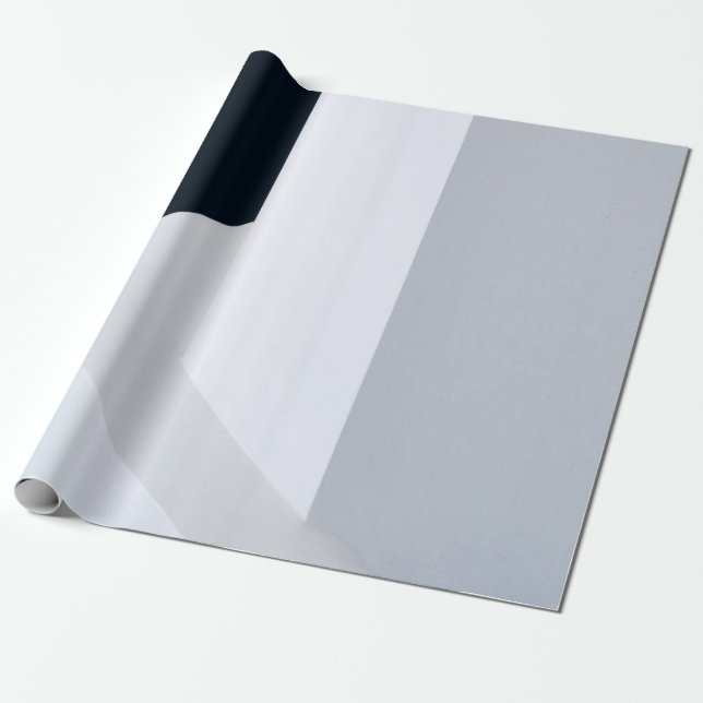 Papel De Presente Ilustração branca, preta e cinza (Desenrolado)