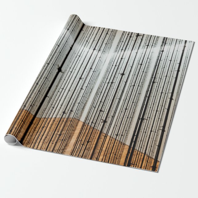 Papel De Presente Ilustração castanha e preta (Desenrolado)