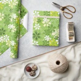 Papel De Presente Ilustração Colorida Natureza Padrão Floral