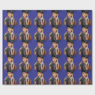 Papel De Presente Ilustração de Arte Pop Retrô Presente