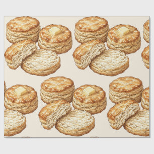 Papel De Presente Ilustração de Biscoitos de Buttermilk do Sul