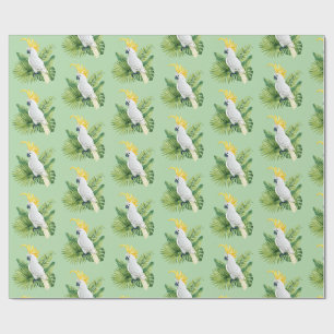 Papel De Presente Ilustração de cacatua papagaio