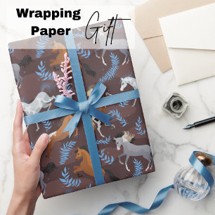 Papel De Presente Ilustração de Cavalo Justo