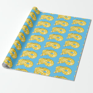 Papel De Presente Ilustração de cobra de pitão birmanês