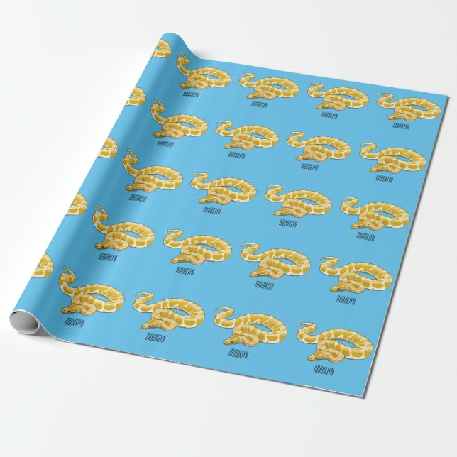 Papel De Presente Ilustração de cobra de pitão birmanês (Desenrolado)