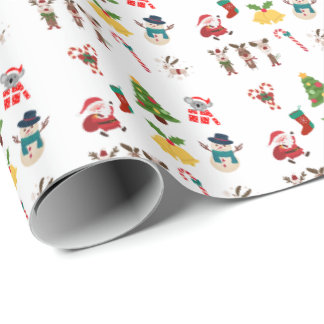 Papel De Presente ilustração de decoração de natal fofo