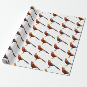 Papel De Presente ilustração de desenho animado de aves faisão do ou