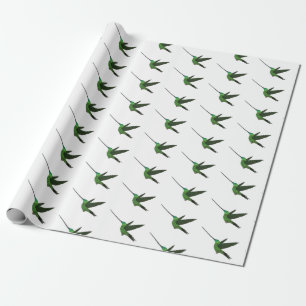 Papel De Presente Ilustração de desenho animado de beija-flor-espada