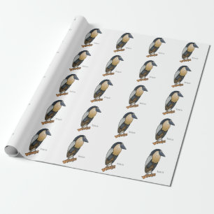 Papel De Presente Ilustração de desenho animado de pássaros de bico-
