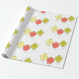 Papel De Presente Ilustração de desenho animado de tomate de cereja