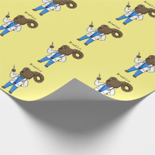 Papel De Presente Ilustração de desenho animado do médico de ovelha 