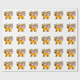 Papel De Presente Ilustração de festa de aniversário com amor por cã