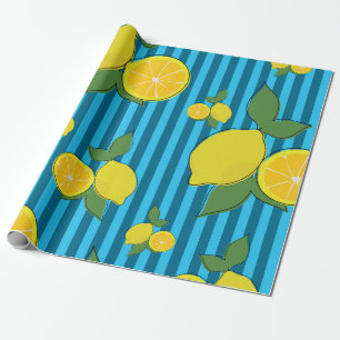 Papel De Presente Ilustração de limões