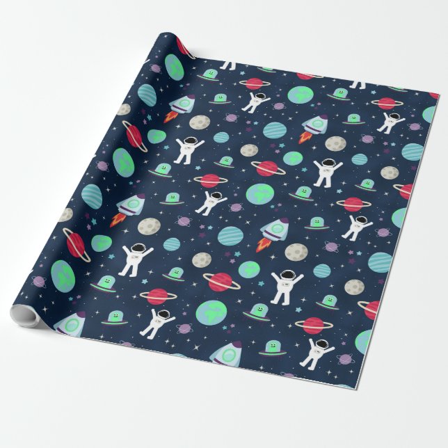 Papel De Presente Ilustração de padrão de espaço (Desenrolado)