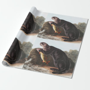Papel De Presente Ilustração de Sea Otter (Enhydra marina)