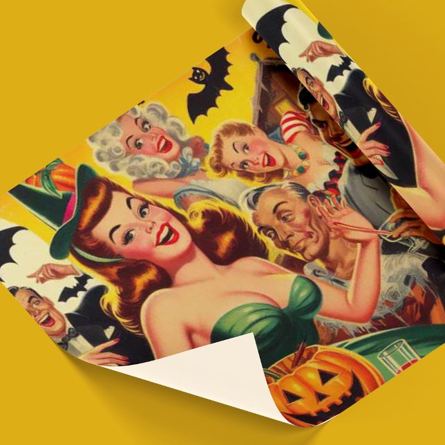 Papel De Presente Ilustração de Vintage Halloween (Criador carregado)