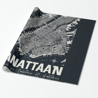 Papel De Presente Ilustração do Mapa de Manhattan