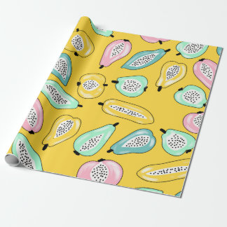 Papel De Presente Ilustração do padrão de impressão de fruta de de d