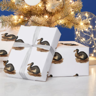 Papel De Presente Ilustração do Pássaro do Vintage Dodo