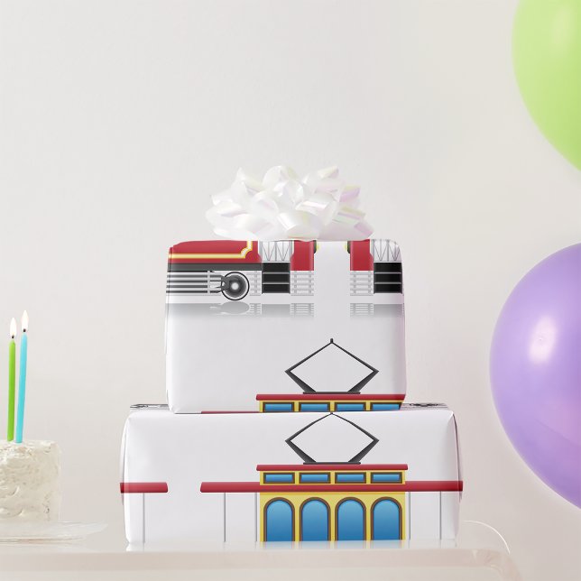 Papel De Presente Ilustração do Tram Retro (Criador carregado)