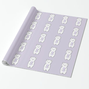 Papel De Presente Ilustração do Urso Polar Bonito