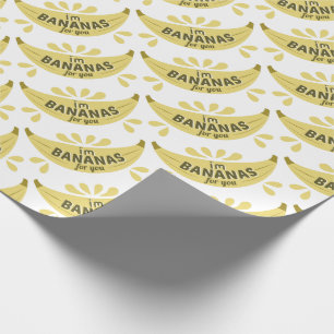 Papel De Presente Ilustração engraçada da banana eu sou bananas para